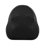 Black ergonomic seat cushion with contoured padding