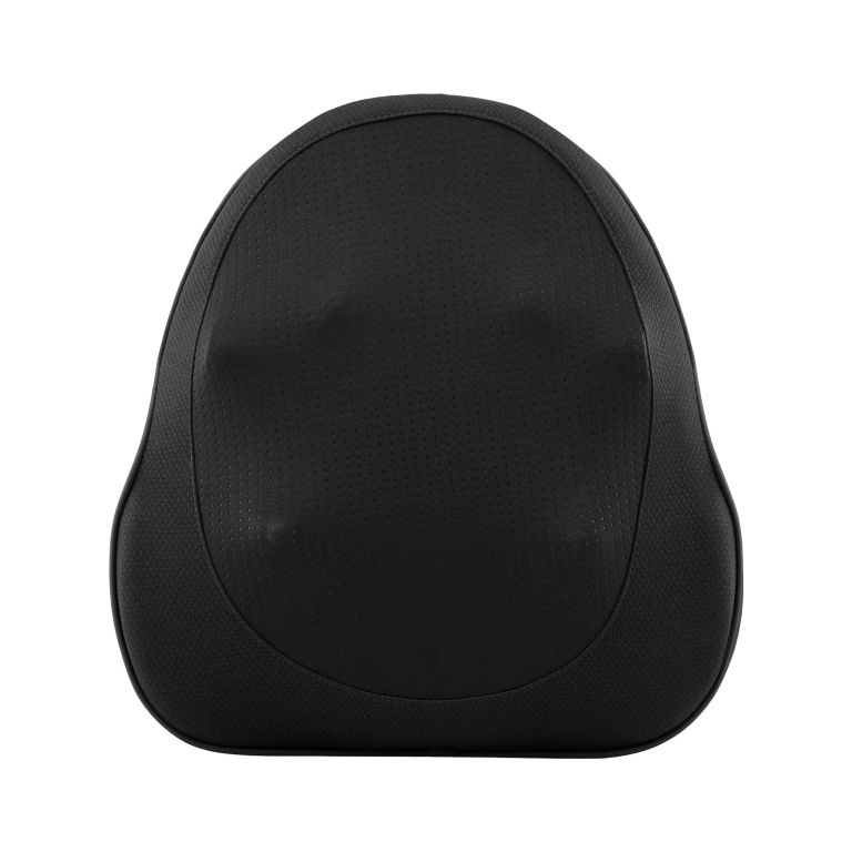 Black ergonomic seat cushion with contoured padding