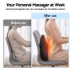 livemor back massager with heat, cordless electric neck & shoulder massager pillow, 3 speed deep tissue kneading for lumbar, thigh & calf, portable muscle relief for home & office use Office chair back massager before and after use