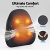 livemor back massager with heat, cordless electric neck & shoulder massager pillow, 3 speed deep tissue kneading for lumbar, thigh & calf, portable muscle relief for home & office use Heated back support cushion with breathable fabric