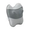 livemor back massager with heat, usb neck and shoulder massage pillow, 3 speed ergonomic lumbar support cushion for office chair, portable muscle relief for back, thigh & calf, grey Grey ergonomic mesh lumbar support cushion