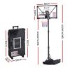 Portable Everfit basketball hoop with wheeled carry case