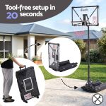 everfit portable basketball hoop system adjustable full foldable stand 2.07m Portable basketball hoop with quick tool-free setup