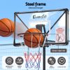 Steel-frame basketball hoop with 16mm rim