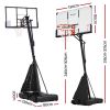 everfit 3.05m basketball hoop stand system portable height adjustable net ring Adjustable portable basketball hoop with dimensions labelled