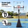 everfit 3.05m basketball hoop stand system portable height adjustable net ring Adjustable outdoor basketball hoop with screw jack system