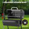grillz bbq grill charcoal electric smoker roaster Black outdoor rotisserie grill with electric motor