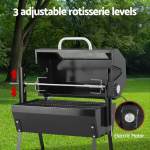 grillz bbq grill charcoal electric smoker roaster Black outdoor rotisserie grill with electric motor