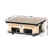 Portable rectangular charcoal grill with mesh top