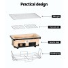 Exploded view of ceramic BBQ grill components