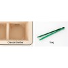 Charcoal chamber and green tongs on white background