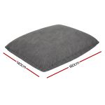 Large grey corduroy floor cushion 140x180cm
