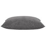 Large grey ribbed floor cushion
