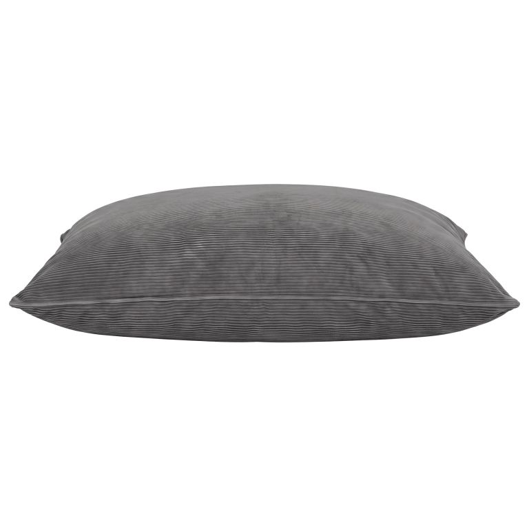 Large grey ribbed floor cushion