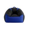 artiss gaming bean bag chair cover (no filler) for adults teens kids splash proof floor gaming chair cover with side pockets, headphone hanger, cup holder, bean bag cover only Black and blue cushioned pet bed