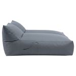 Grey outdoor bean bag lounger with backrest