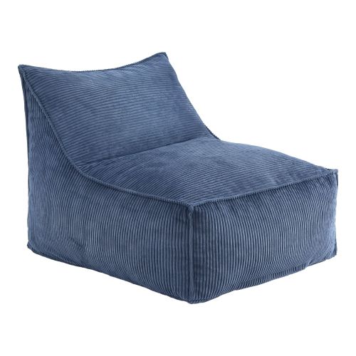 bd cover lounge s bl 00.jpg Blue corduroy bean bag lounge chair