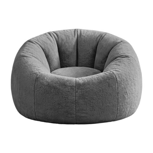 bd cover round gr 00.jpg Round grey plush upholstered lounge chair