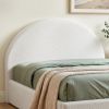 bed foam head nova q wh 00.jpg Curved upholstered bed with sage green bedding