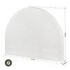 artiss queen size headboard for bed frame boucle fabric no assembly vacuum compressed soft backrest with removable washable cover 171cm wide White arched upholstered headboard with dimensions shown