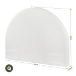 artiss queen size headboard for bed frame boucle fabric no assembly vacuum compressed soft backrest with removable washable cover 171cm wide White arched upholstered headboard with dimensions shown