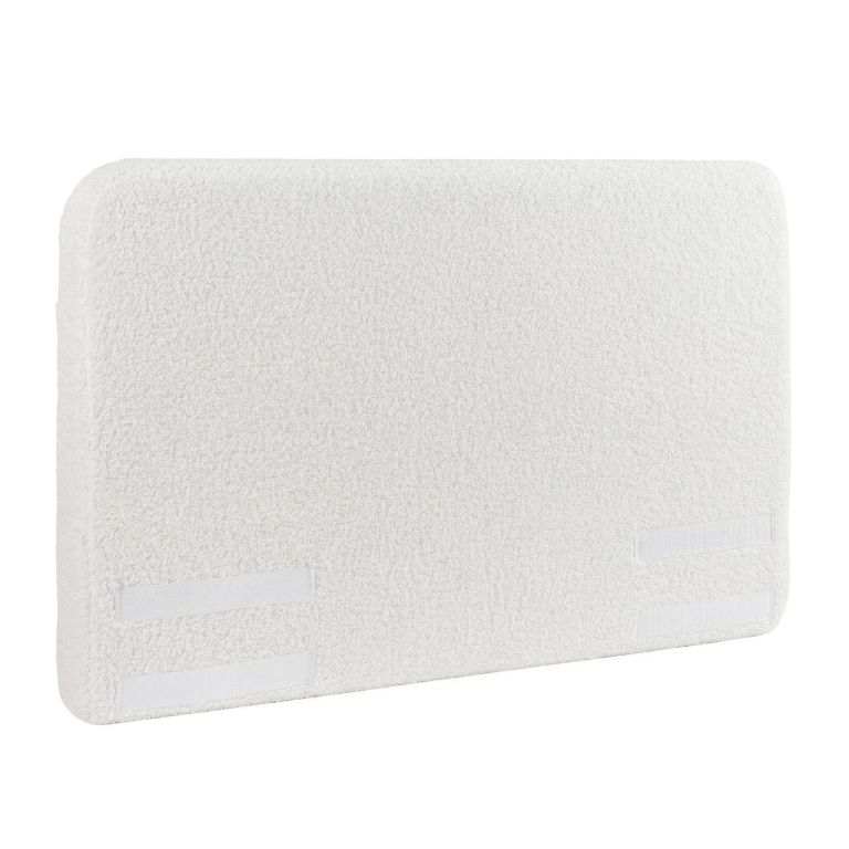 artiss queen headboard for bed frame boucle fabric no assembly vacuum compressed soft backrest with removable washable cover 172cm wide White cotton bath mat with rounded corners