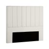 artiss bed head headboard double linen 137cm beige Cream upholstered bedhead with vertical panels