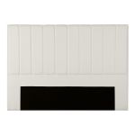 artiss bed head headboard king linen 183cm beige Light beige upholstered headboard with vertical panels