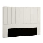 artiss bed head headboard king linen 183cm beige Cream upholstered headboard with vertical panel detailing