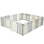 Modular grey and cream baby playpen enclosure
