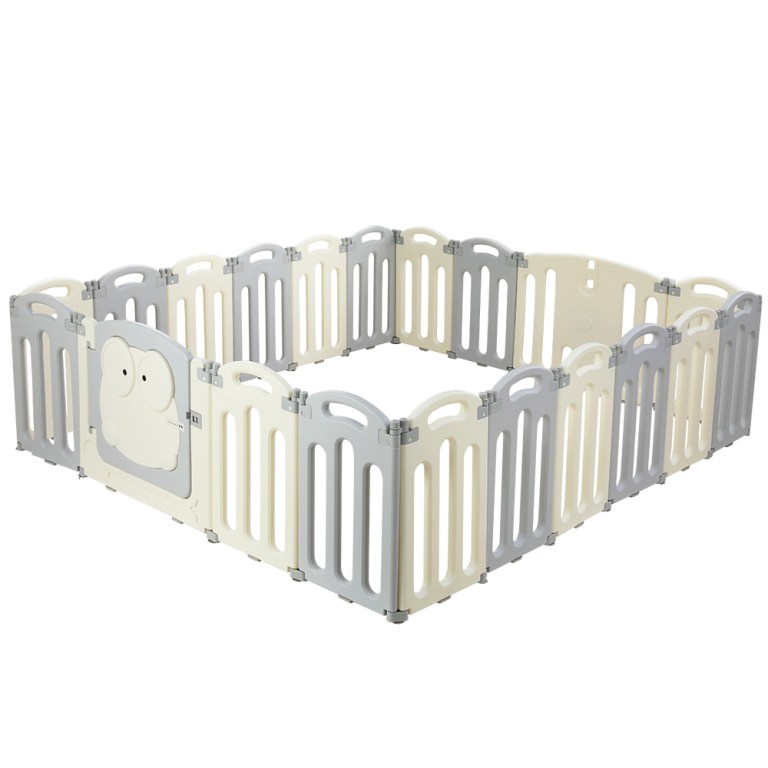 Modular grey and cream baby playpen enclosure