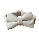 c623ca17 37cd 4a2e 94f1 7658e1f89287.jpg Cream velvet bow tie pet collar