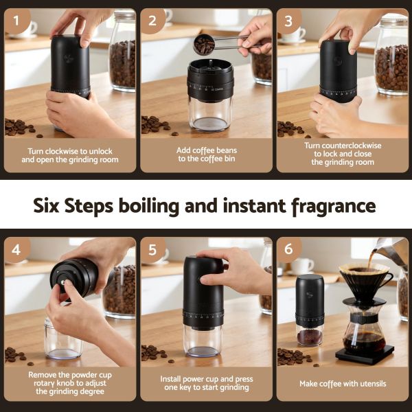Six-step guide to using a coffee grinder