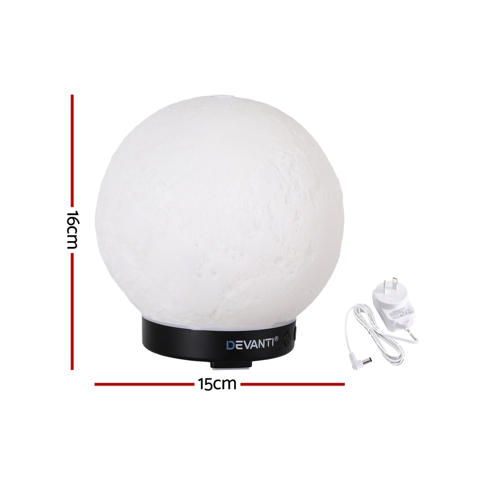 Moon lamp with base and power adapter