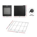 devanti 10 trays food dehydrator with stainless steel tray Black food dehydrator with dimensions and tray size