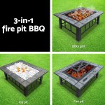 grillz fire pit bbq grill ice bucket 3 in 1 table 3-in-1 fire pit BBQ table on grass