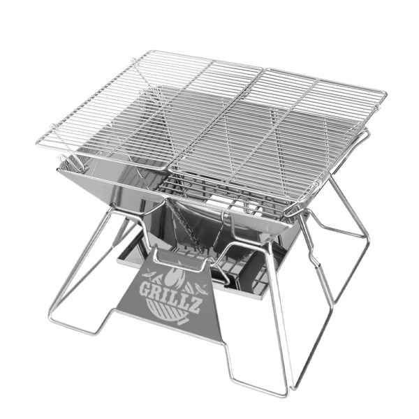 grillz fire pit bbq grill with carry bag portable Portable stainless steel charcoal grill with foldable legs
