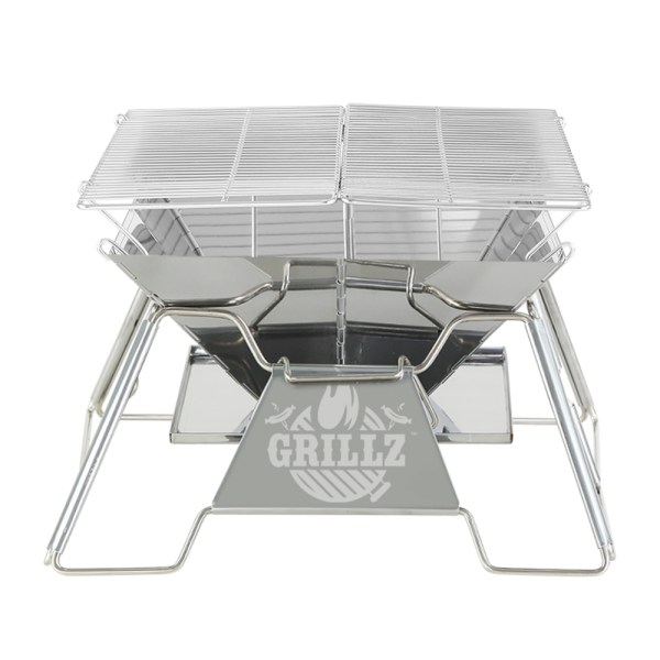 grillz fire pit bbq grill with carry bag portable Portable stainless steel charcoal barbecue grill with foldable legs