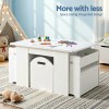 keezi 3pcs kids table and chairs set storage toys play activity desk Space-saving kids table with integrated storage drawers