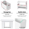 keezi 3pcs kids table and chairs set storage toys play activity desk White children’s table, chairs and storage box dimensions