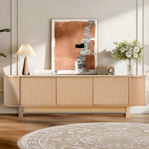 furni n tv160 wd 202508141805 07.jpg Modern sideboard with abstract art and decor