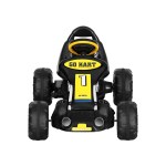 rigo kids pedal go kart ride on toys racing car plastic tyre black Black and yellow kids go kart toy