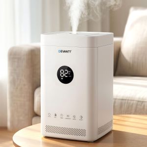 Devanti dehumidifier releasing mist in living room