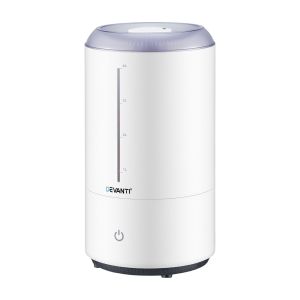 devanti ultrasonic humidifier aroma diffuser top fill quiet bedroom 4l white White Devanti humidifier with 4L water tank
