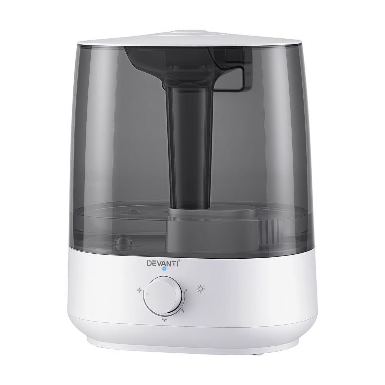 Devanti ultrasonic humidifier with transparent water tank