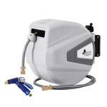 hr wa auto n 30m mtl 215098 00.jpg Wall-mounted retractable garden hose reel with spray nozzle