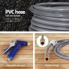 PVC garden hose with spray gun and fittings