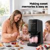Mother and children making ice cream together