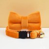 image 1 Orange cat collar with bow tie and bell