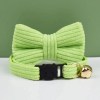 image 1 Light green bow tie cat collar with bell